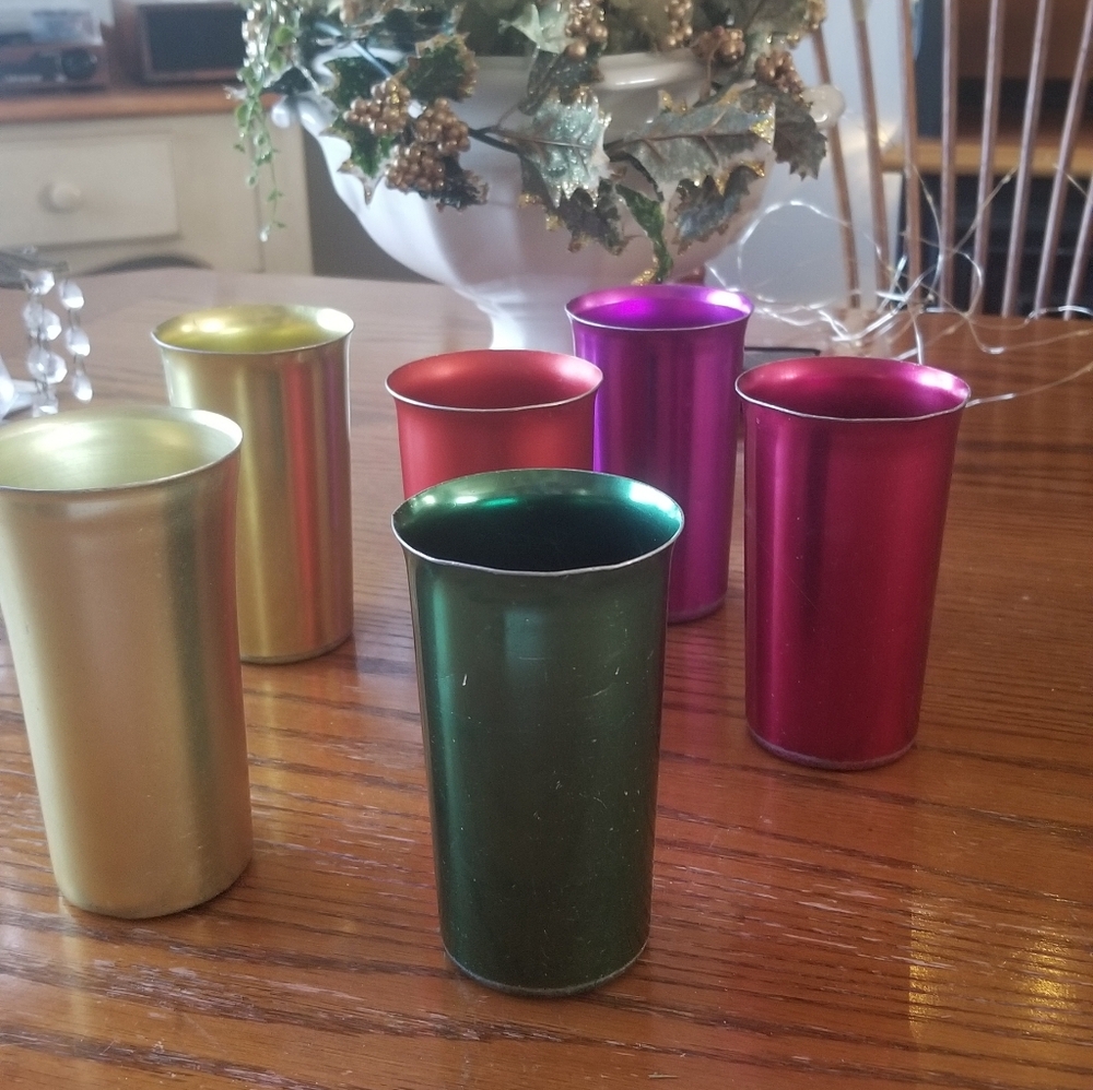 6 Vintage 1950s Aluminum Tumblers